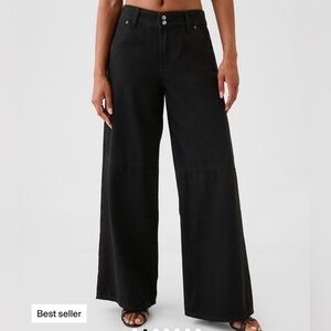 GAP Women's Mid Rise UltraSoft Baggy Jeans, Black 10L NWT